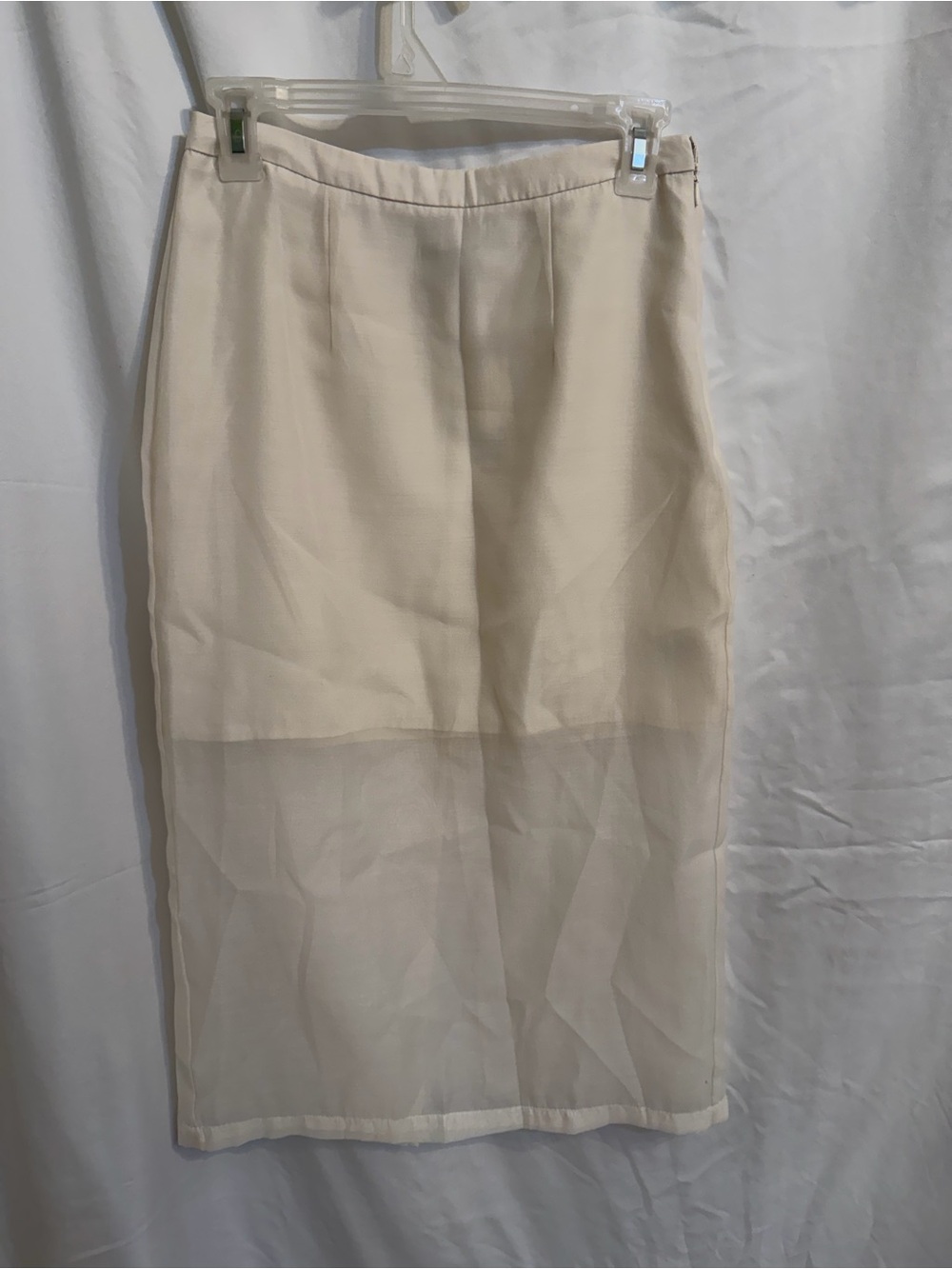 a new day Cream Semi-Sheer Pencil Skirt